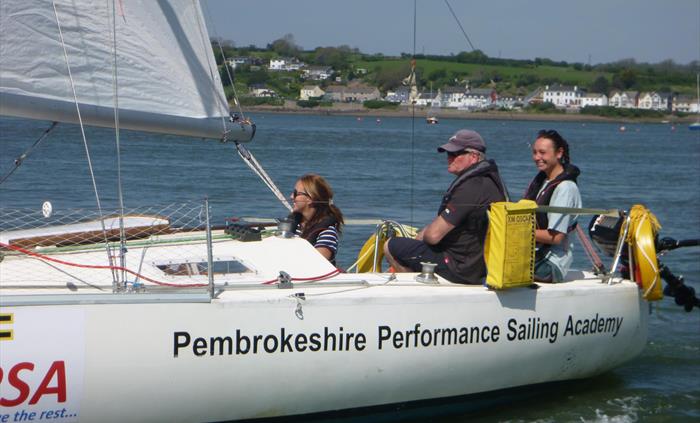 PPSA's Instructor's run RYA's Start Sailing Course off Neyland heading towards Lawrenny, Pembrokeshire